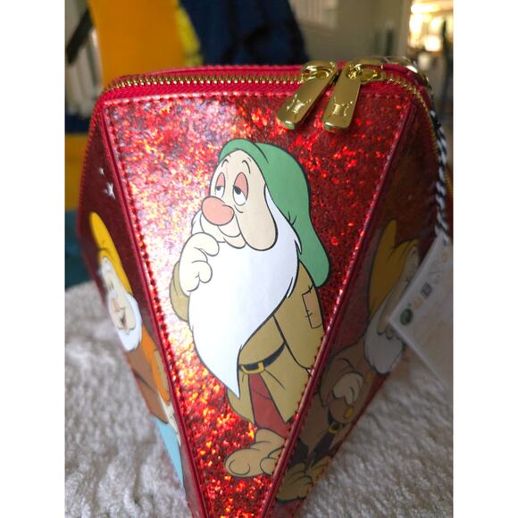 Snow White and the Seven Dwarfs Loungefly Stitch Shoppe Ruby Gem Crossbody Bag - Picture 5 of 10